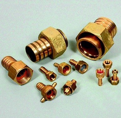 Click to enlarge - We produce a range of brass and stainless steel female threaded hose tails. We can supply these with flat faces [For washer sealing] or with coned faces. The nuts can be either full type, crimped or lug type depending on size.